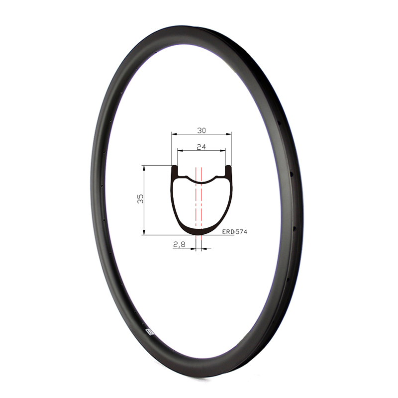 35mm carbon gravel rim