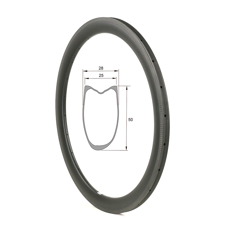 50mm offset carbon tubular rim