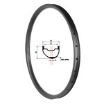 29er offset carbon mtb rim