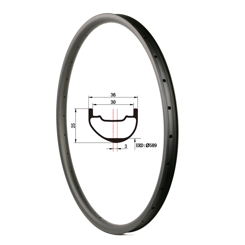 29er asymmetric carbon rim