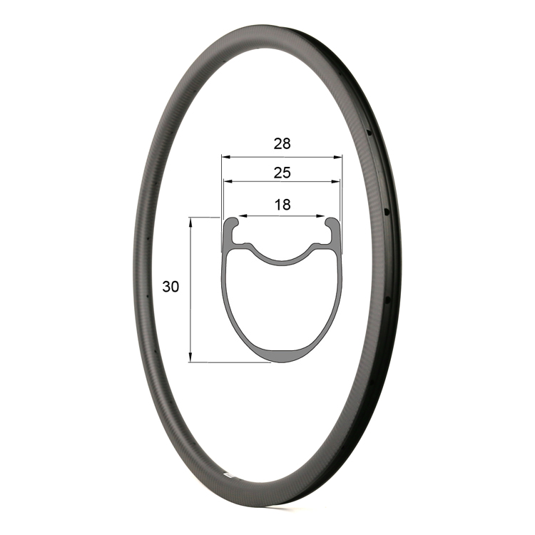 30mm carbon tubeless rims