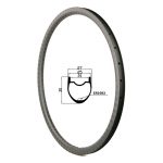 30mm carbon hookless rim