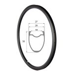 35mm tubless carbon rim