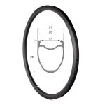 35mm carbon tubeless rim