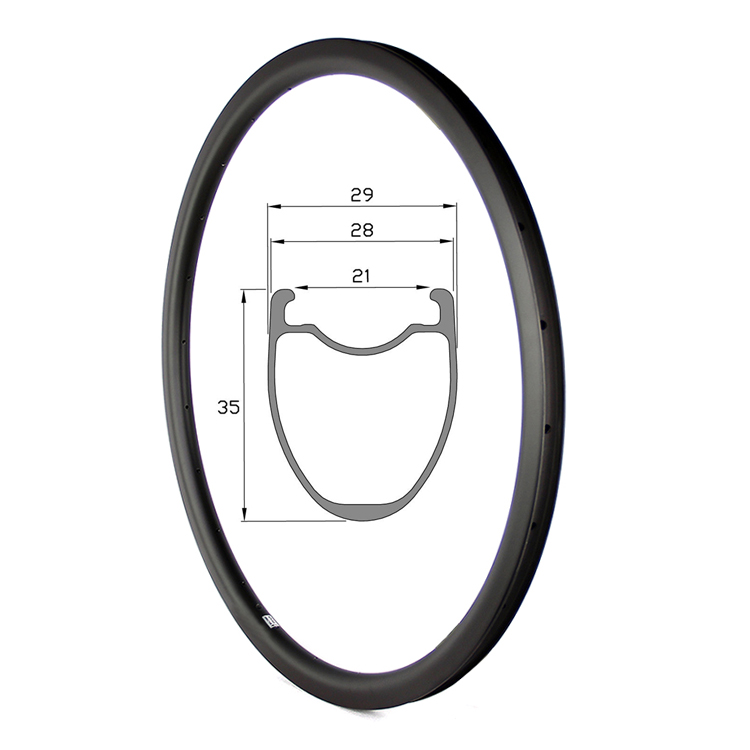 35mm carbon tubeless rim