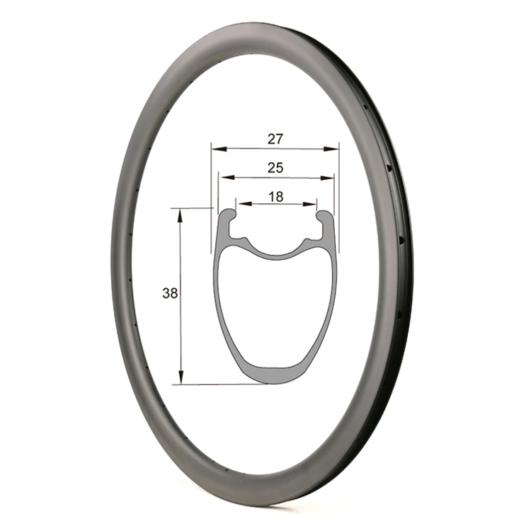 38mm carbon tubeless rim