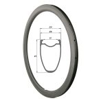 45mm carbon tubeless rim