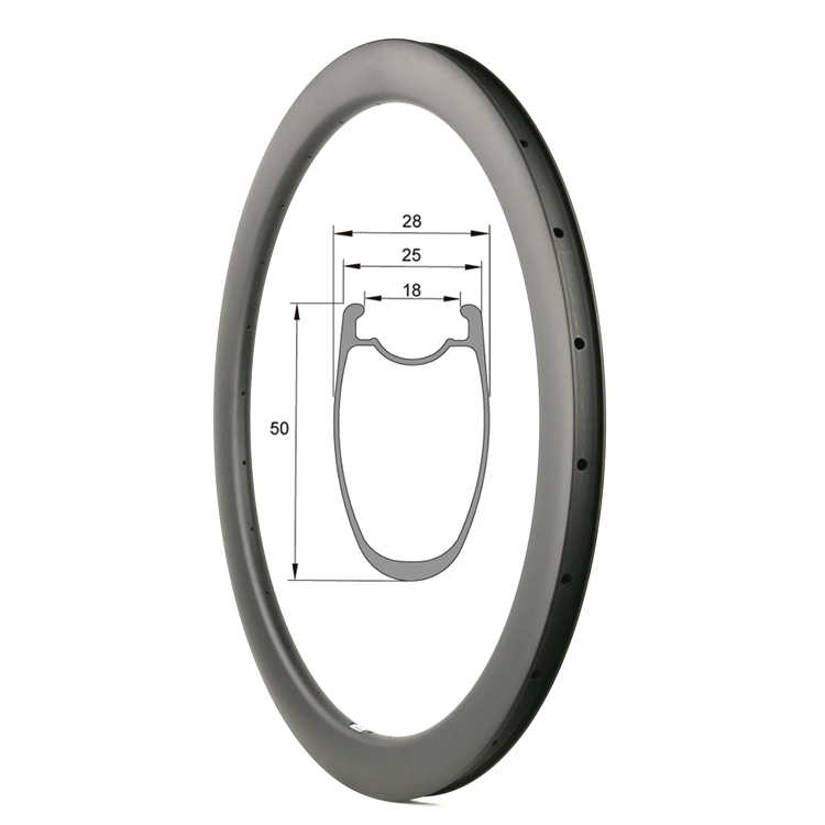 50mm carbon tubeless rim