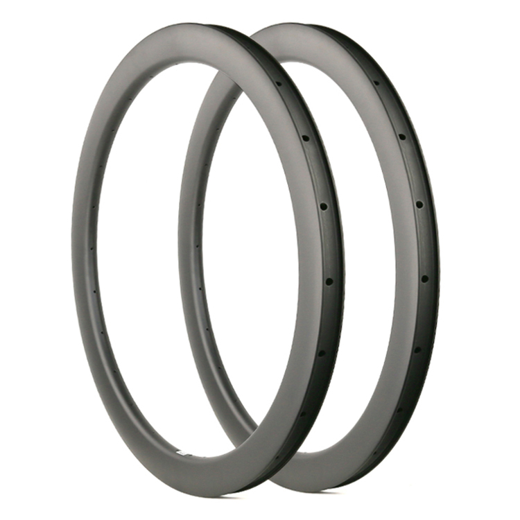 50mm hookless offset carbon rim