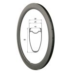 55mm carbon tubuless rim