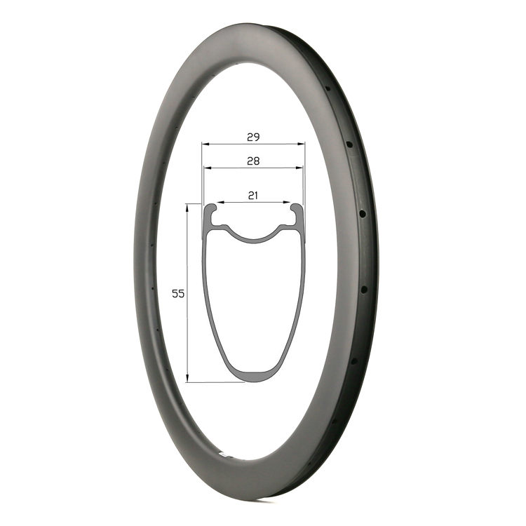 55mm carbon tubeless rim