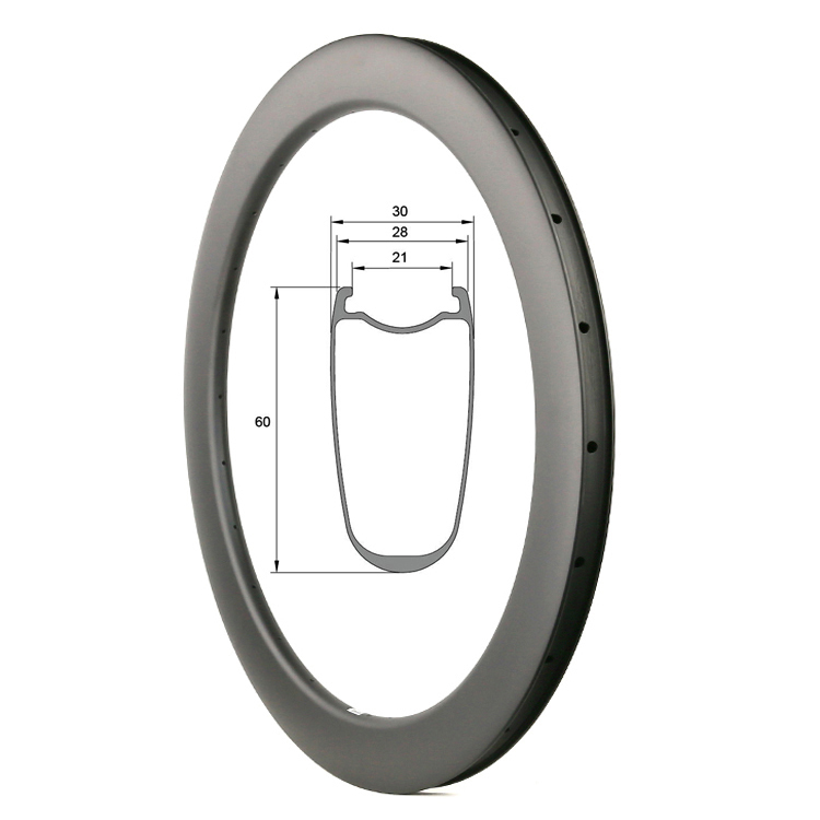 60mm tubeless carbon rim