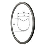 30mm carbon tubular rim