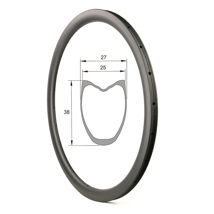 38mm tubublar carbon rim