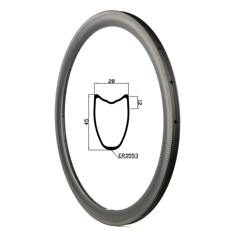 45mm tubular carbon rim