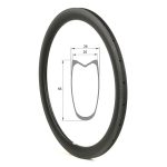 55mm carbon tubular rim