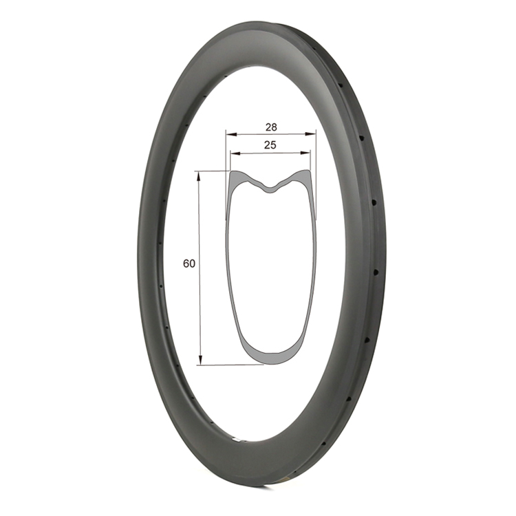 60mm carbon tubular rims